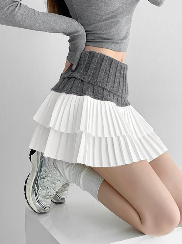 cutiekill-knitted-patchwork-layer-pleated-skirt-om0396-8